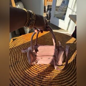 Tina rich pink small studded bag